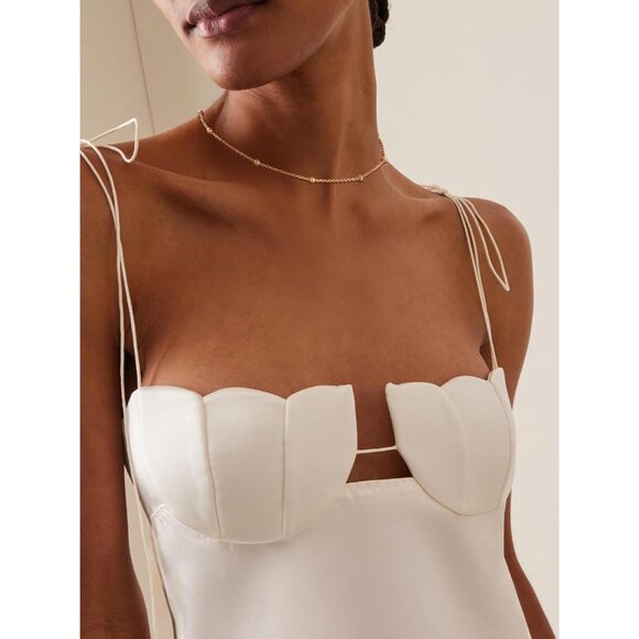 Chic 14K Gold Plated Boho Choker with Cubic Zirconia - Perfect for Layering - Picture 3 of 7